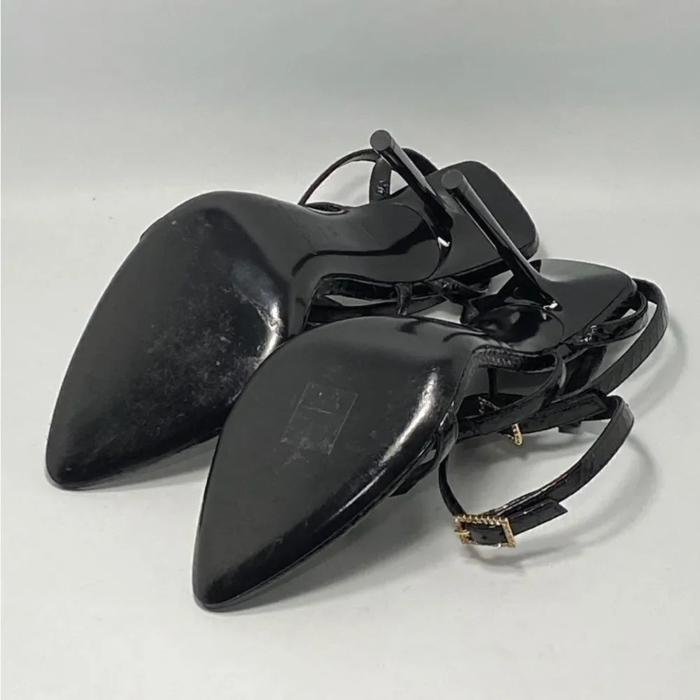 Saint Laurent Nuit Sandals In Lacquered Ayers size 37